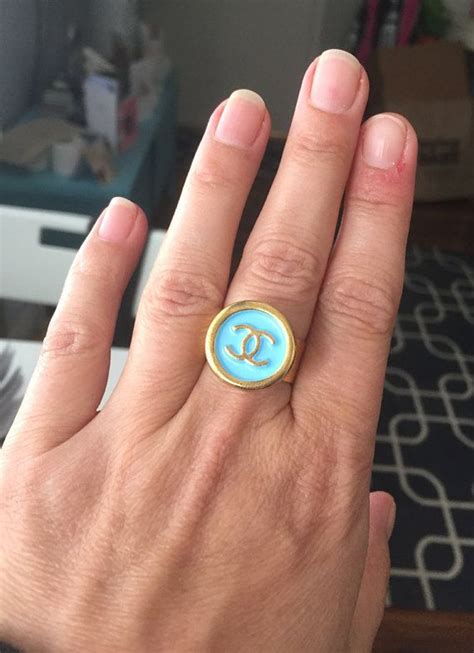 chanel button ring